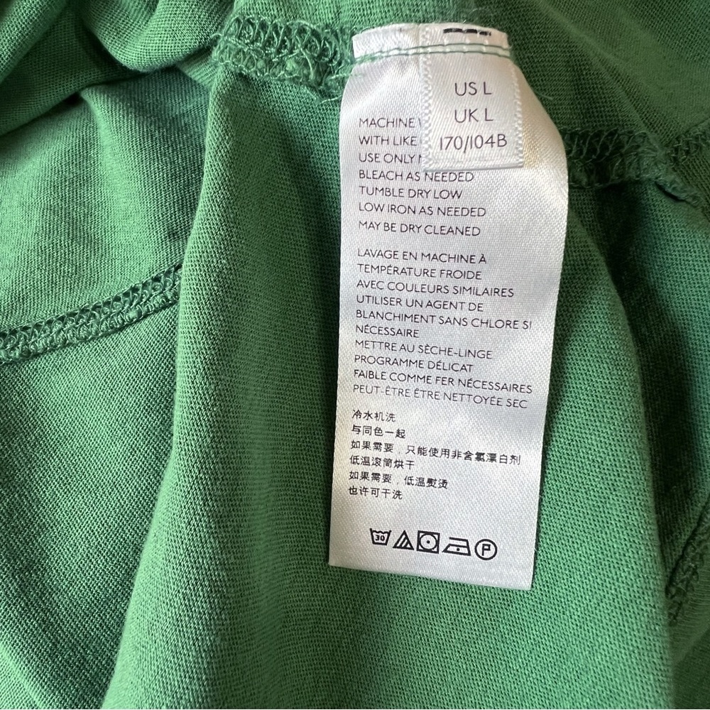 Free People We the Free Buffy T Shirt Size L Womens Green Oversize Cropped - Picture 7 of 8